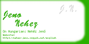 jeno nehez business card
